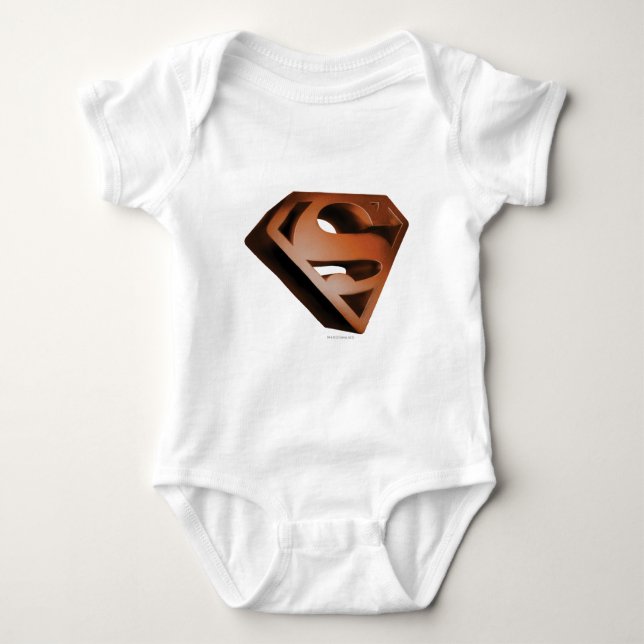 Body Para Bebé Superman S-Shield | 3D Grainy Logo (Anverso)