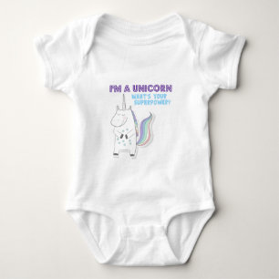 Body Para Bebé Superpotencia de Unicorn