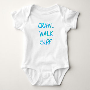 Body Para Bebé Surf Caminata con fuente azul