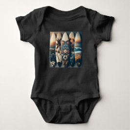 Body Para Bebé Surfboards Pintadas de Hawái