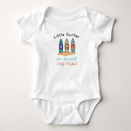 Body Para Bebé Surfer Baby Shower Little Surfer on Board