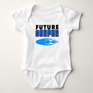 Body Para Bebé Surfer Blue Surf Board