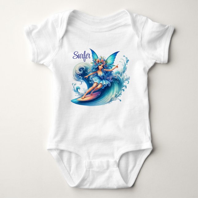 Body Para Bebé Surfer Fairy (Anverso)