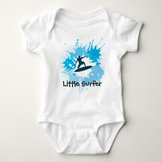 Body Para Bebé Surfing Personalizable Baby Clothing (Anverso)