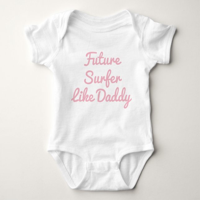 Body Para Bebé Surfista Futuro Como Papi Baby Bodysuit (Anverso)