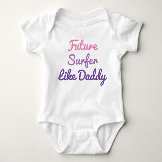 Body Para Bebé Surfista Futuro Como Papi Baby Bodysuit (Anverso)