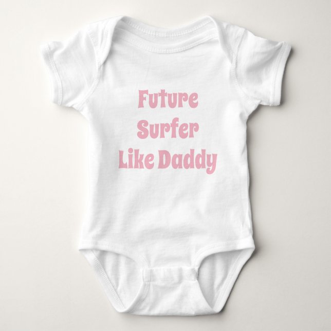 Body Para Bebé Surfista Futuro Como Papi Baby Bodysuit (Anverso)