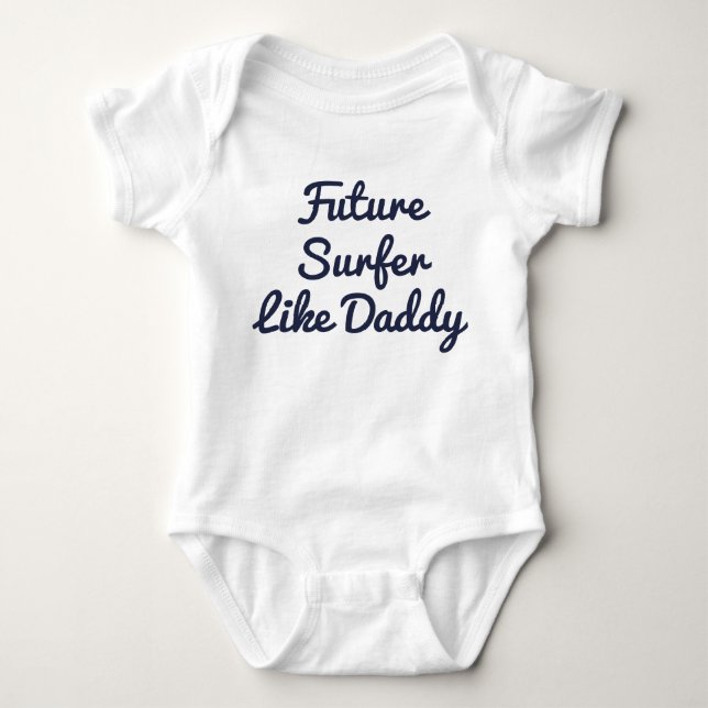 Body Para Bebé Surfista Futuro Como Papi Baby Bodysuit (Anverso)