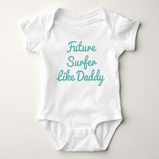 Body Para Bebé Surfista Futuro Como Papi Baby Bodysuit (Anverso)