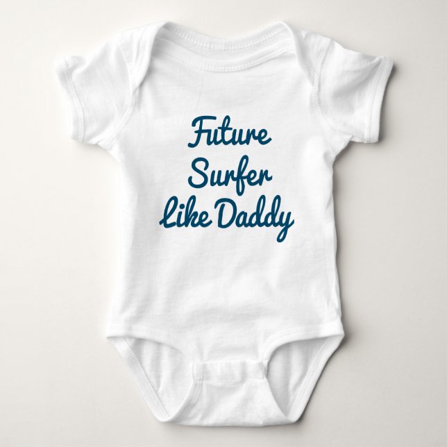 Body Para Bebé Surfista Futuro Como Papi Baby Bodysuit (Anverso)