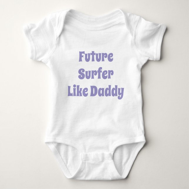Body Para Bebé Surfista Futuro Como Papi Baby Bodysuit (Anverso)