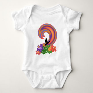 Body Para Bebé Surfista tropical: