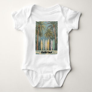 Body Para Bebé Surf's Up, Pastel Style personalizado