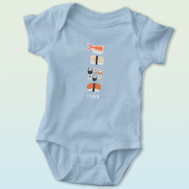 Body Para Bebé Sushi Custom Name Baby Bodysuit