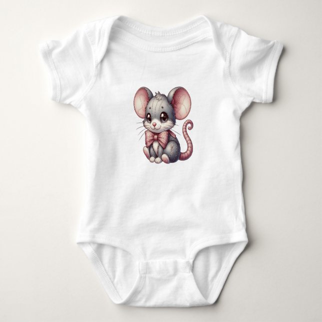Body Para Bebé Süßes Babyshirt mit bunten Tieren  (Anverso)