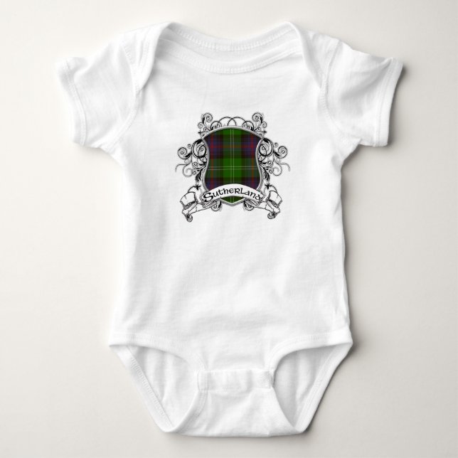 Body Para Bebé Sutherland Tartán Shield (Anverso)