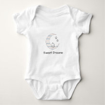 Sweams Dreams Baby - Crescent Moon & Stars Line Ar