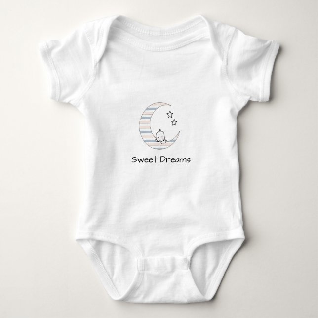 Body Para Bebé Sweams Dreams Baby - Crescent Moon & Stars Line Ar (Anverso)