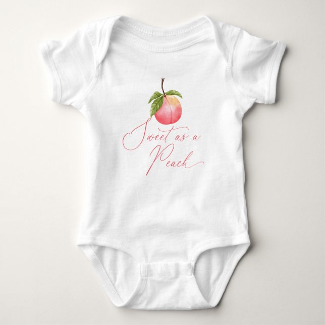 Body Para Bebé Sweet as a Peach Baby Shower (Anverso)