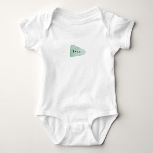 Body Para Bebé Sweet Quote Newborn Mint Green Shape Baby Romper (Anverso)