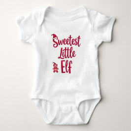 Body Para Bebé Sweetest Little Elf Christmas Shirt:
