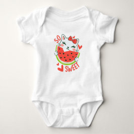Body Para Bebé Sweetest Summer Fruit Cartoon Baby T-Shirt