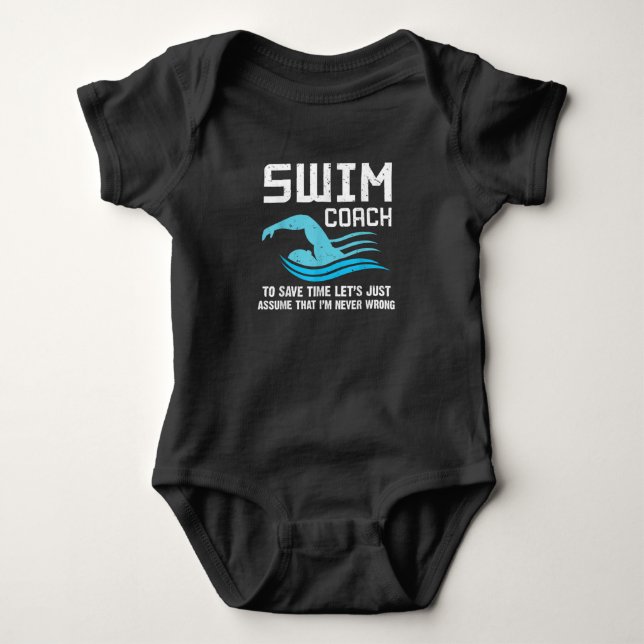 Body Para Bebé Swim Teacher Swimming Coach (Anverso)