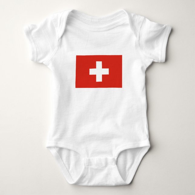 Body Para Bebé Switzerland Flag (Anverso)