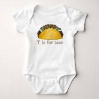 T es para Taco Mexicana Food Alphabet Letter T