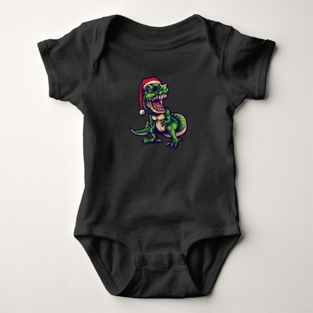 Body Para Bebé T-rex de Navidad Dinosaurio | Diseño de Dinosaurio (Anverso)