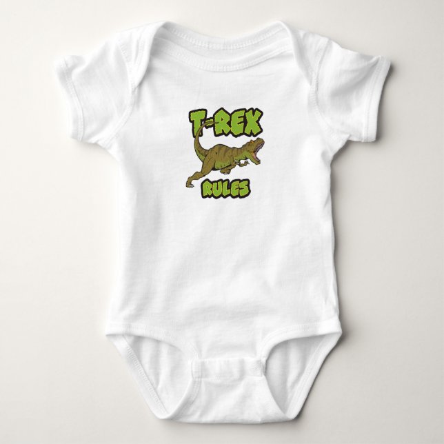 Body Para Bebé T-Rex gobierna el mono (Anverso)