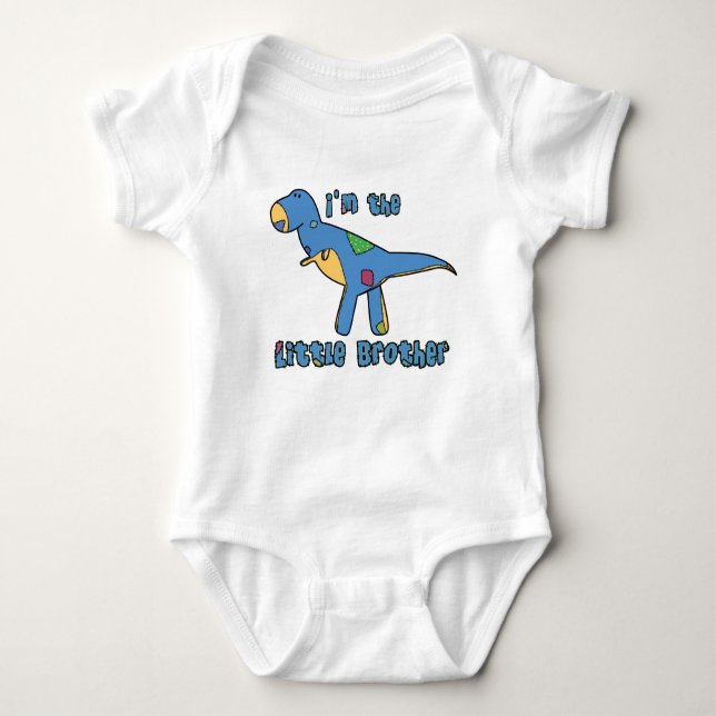 Body Para Bebé T-Rex Yo soy el Little Brother Apparel (Anverso)