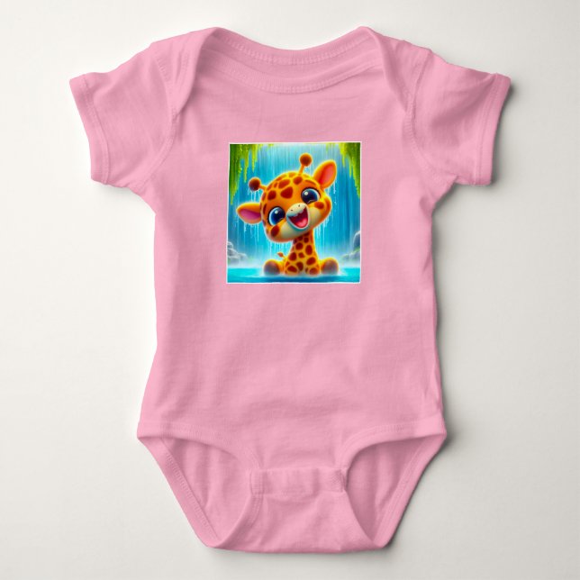 Body Para Bebé T-Shirt giraffe (Anverso)