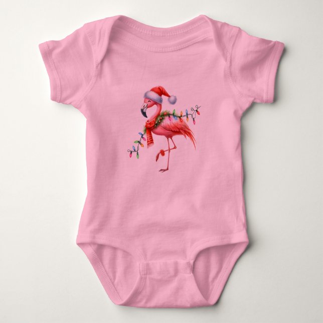 Body Para Bebé T-Shirt-Tropical Christmas Family T Shirts (Anverso)