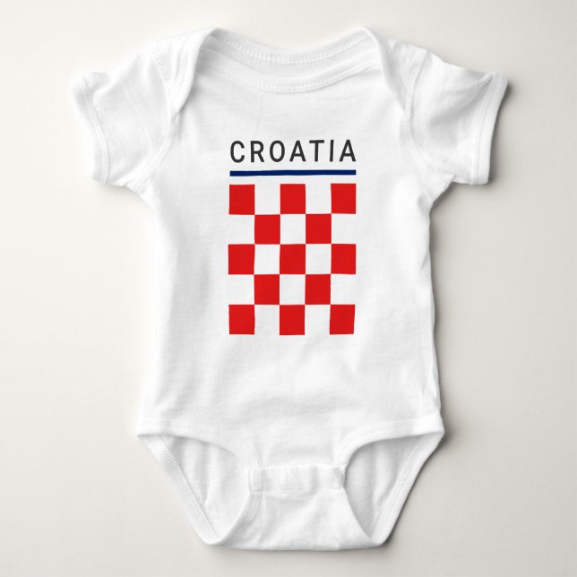 Body Para Bebé Tablero de ajedrez de Croacia (Anverso)