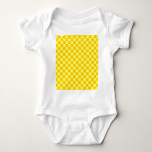 Body Para Bebé tablero de verificación clásico combinado amarillo