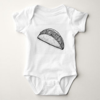Body Para Bebé Taco 'Bout Adorable: Hand-Drawn Monochromatic Taco