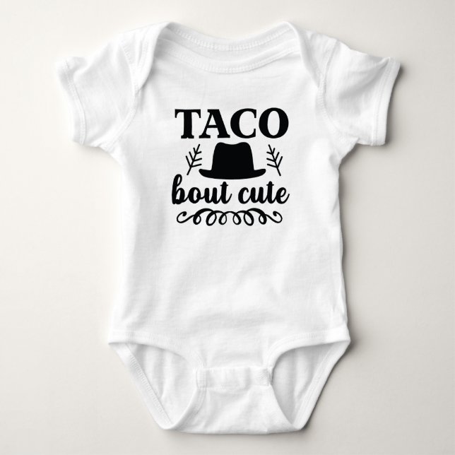 Body Para Bebé "taco de lindo" traje de bebé divertido (Anverso)