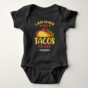 Body Para Bebé Taco Divertido Diciendo Que Me Gusta Mucho Tacos