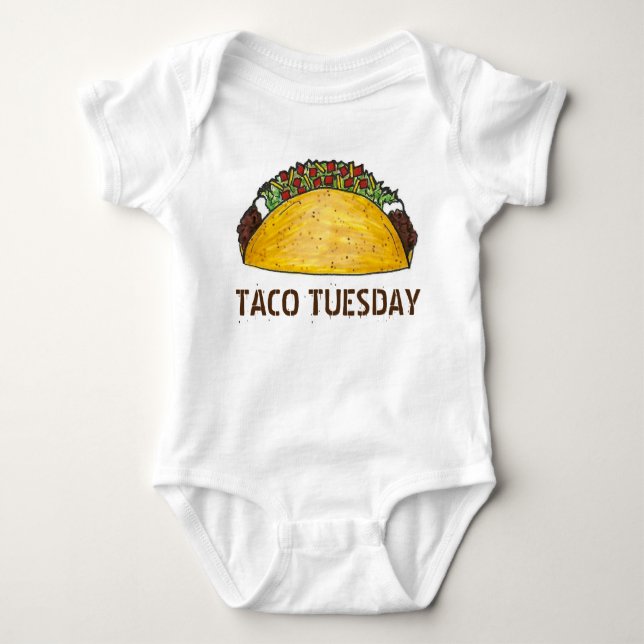 Body Para Bebé TACO MARTES México Tex Mex Food Tacos Foodie (Anverso)