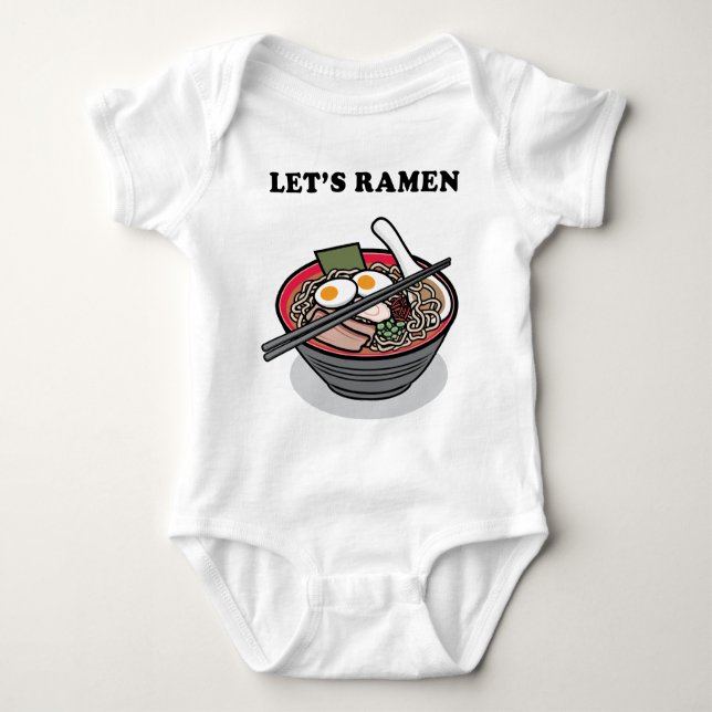 Body Para Bebé Tallarines de Ramen (Anverso)