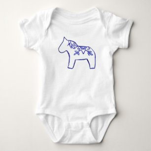 Body Para Bebé Tamaño de 12 meses Caballo Azul Beber Creeper