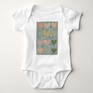 Body Para Bebé Tapiz del corazón Pastel