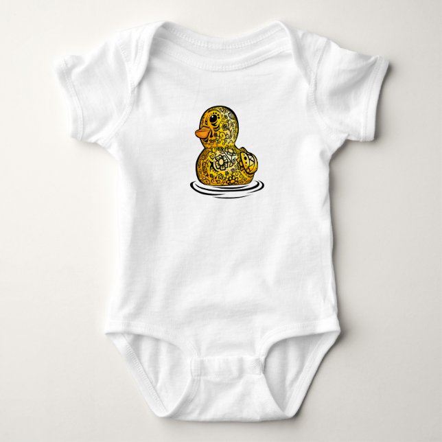 Body Para Bebé Tattooed Rubber Duck (Anverso)