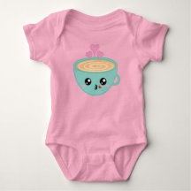 Taza de café Kawaii adorable con arte de vapor de 