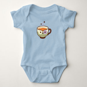 Body Para Bebé Taza de té de búho suave — Diseño de té mágico pas