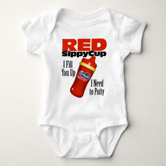 Body Para Bebé Taza roja de Sippy