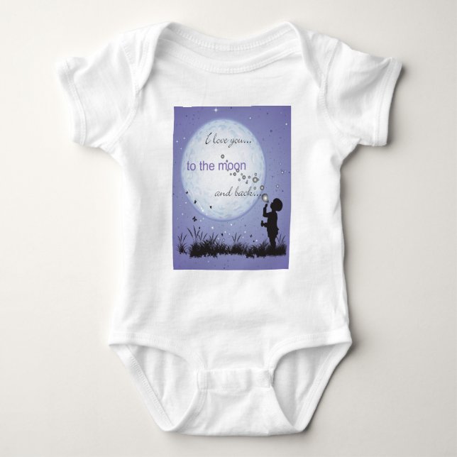 Body Para Bebé Te amo a la luna y a los regalos Detrás-Únicos (Anverso)