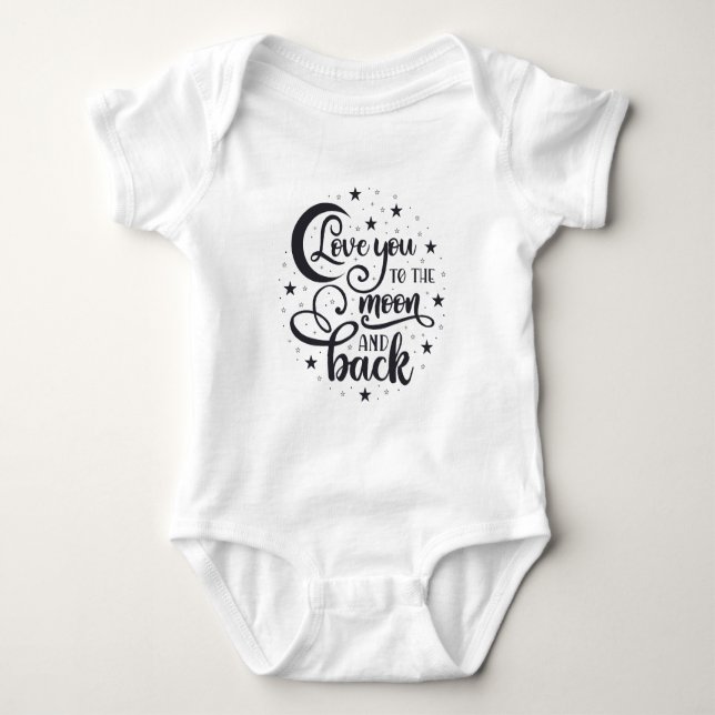 Body Para Bebé Te amo a la luna y atrás (Anverso)