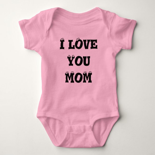 Body Para Bebé Te amo camiseta de mamá (Anverso)